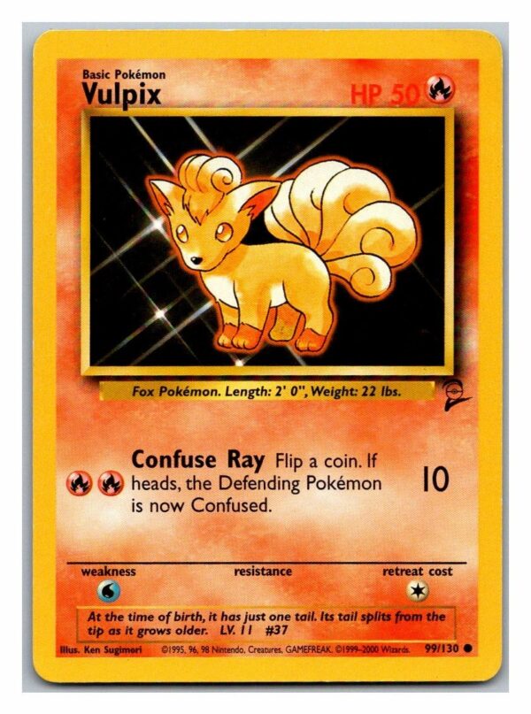 Vulpix 99/130 Base Set 2 (Common) (Excellent Condition)