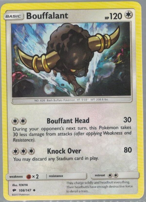 Bouffalant 108/147 Burning Shadows (Uncommon) (Exc Condition)