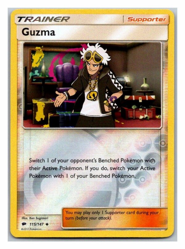 Guzma 115/147 Burning Shadows (Uncommon) (Exc Condition)