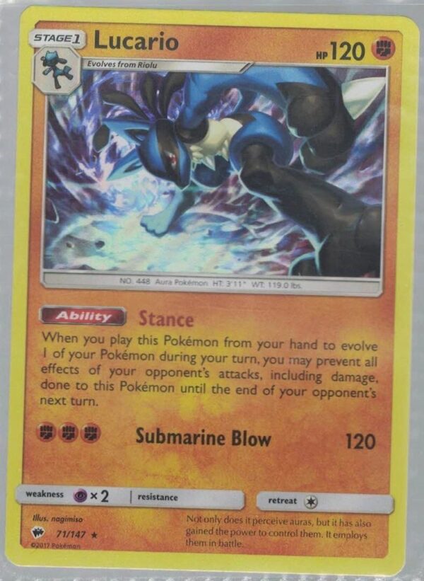 Lucario 71/147 Burning Shadows (Holo) (Exc Condition)