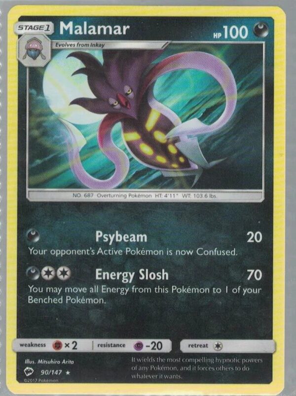 Malamar 90/147 Burning Shadows (Rare) (Exc Condition)