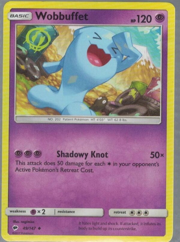 Wobbuffet 49/147 Burning Shadows (Uncommon) (Exc Condition)