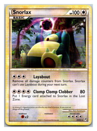 Snorlax 33/95 Call of Legends (Rare) (Exc Condition)