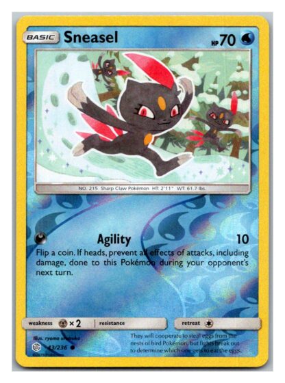 Sneasel 43/236 Cosmic Eclipse (Reverse Holo) (Exc Condition)
