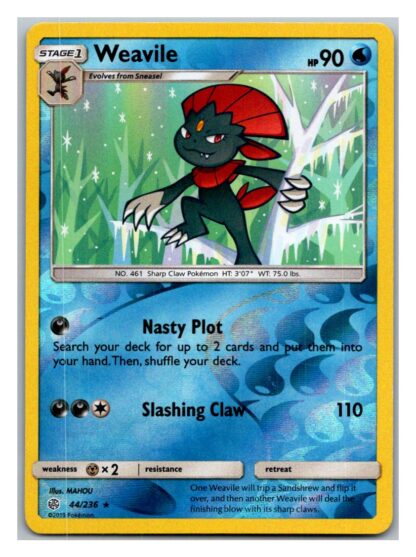 Weavile 44/236 Cosmic Eclipse (Reverse Holo) (Exc Condition)