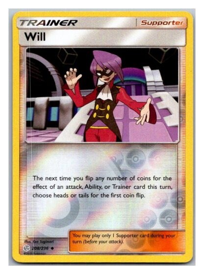 Will 208/236 Cosmic Eclipse (Reverse Holo) (Exc Condition)