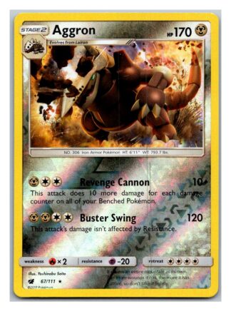 Aggron 67/111 Crimson Invasion (Reverse Holo) (Exc Condition)