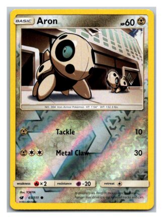 Aron 65/111 Crimson Invasion (Reverse Holo) (Exc Condition)
