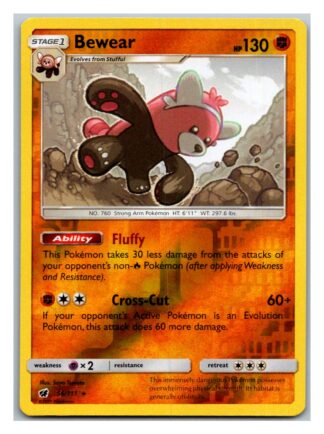 Bewear 56/111 Crimson Invasion (Reverse Holo) (Exc Condition)
