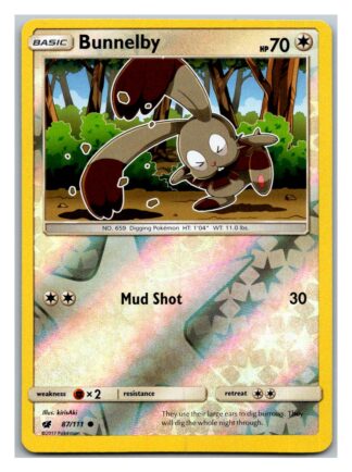 Bunnelby 87/111 Crimson Invasion (Reverse Holo) (Exc Condition)