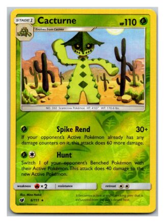 Cacturne 6/111 Crimson Invasion (Reverse Holo) (Exc Condition)