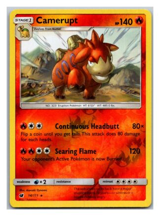 Camerupt 14/111 Crimson Invasion (Reverse Holo) (Exc Condition)