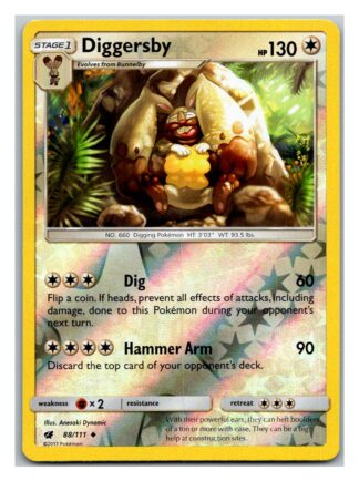 Diggersby 88/111 Crimson Invasion (Reverse Holo) (Exc Condition)