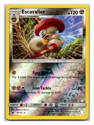 Escavalier 69/111 Crimson Invasion (Reverse Holo) (Exc Condition)