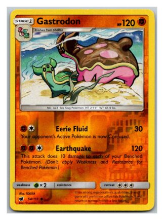 Gastrodon 54/111 Crimson Invasion (Reverse Holo) (Exc Condition)