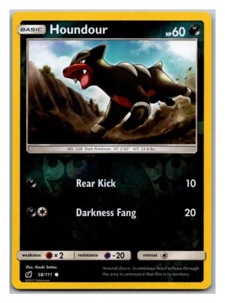 Houndour 58/111 Crimson Invasion (Reverse Holo) (Exc Condition)