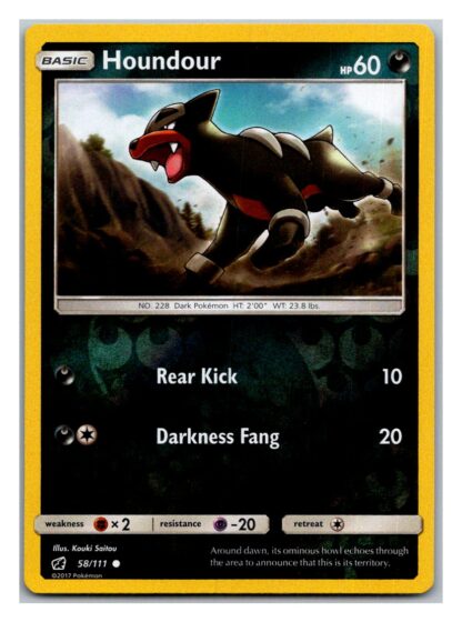 Houndour 58/111 Crimson Invasion (Reverse Holo) (Exc Condition)