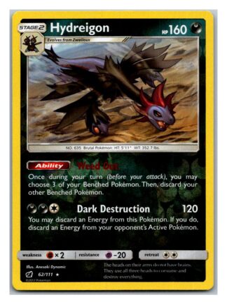 Hydreigon 62/111 Crimson Invasion (Reverse Holo) (Exc Condition)