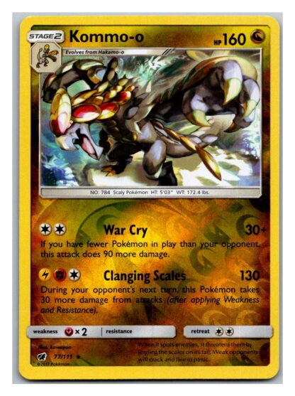 Kommo-o 77/111 Crimson Invasion (Reverse Holo) (Exc Condition)