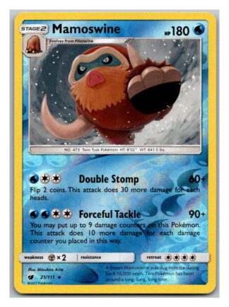 Mamoswine 21/111 Crimson Invasion (Reverse Holo) (Exc Condition)