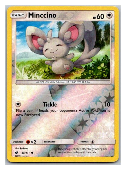 Minccino 85/111 Crimson Invasion (Reverse Holo) (Exc Condition)