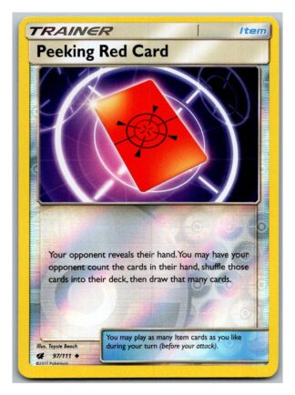 Peeking Red Card 97/111 Crimson Invasion (Reverse Holo) (Exc Condition)
