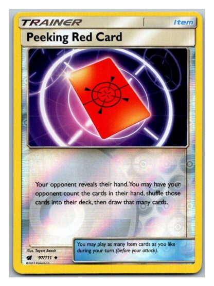 Peeking Red Card 97/111 Crimson Invasion (Reverse Holo) (Exc Condition)