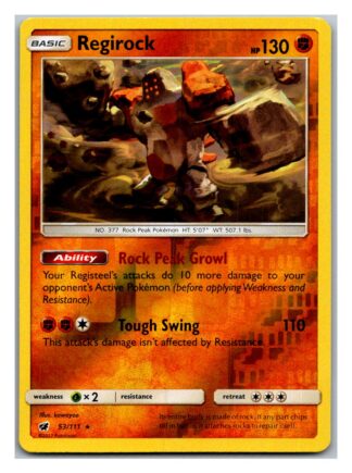 Regirock 53/111 Crimson Invasion (Reverse Holo) (Exc Condition)
