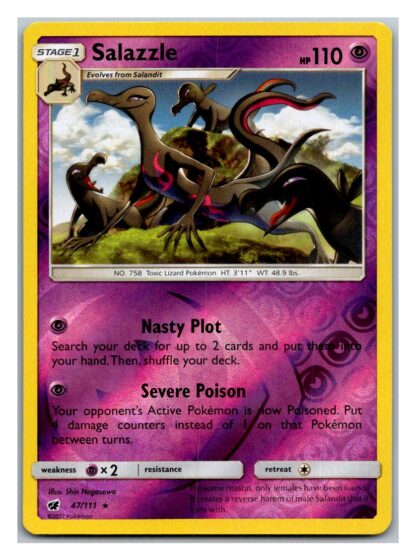 Salazzle 47/111 Crimson Invasion (Reverse Holo) (Exc Condition)