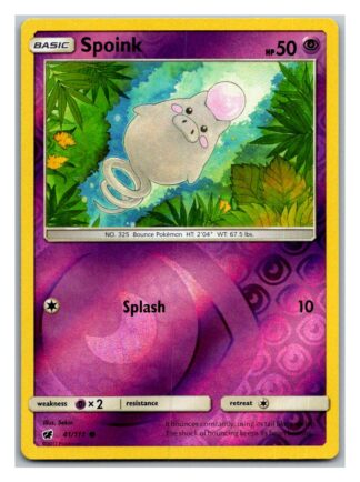 Spoink 41/111 Crimson Invasion (Reverse Holo) (Exc Condition)