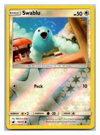 Swablu 79/111 Crimson Invasion (Reverse Holo) (Exc Condition)