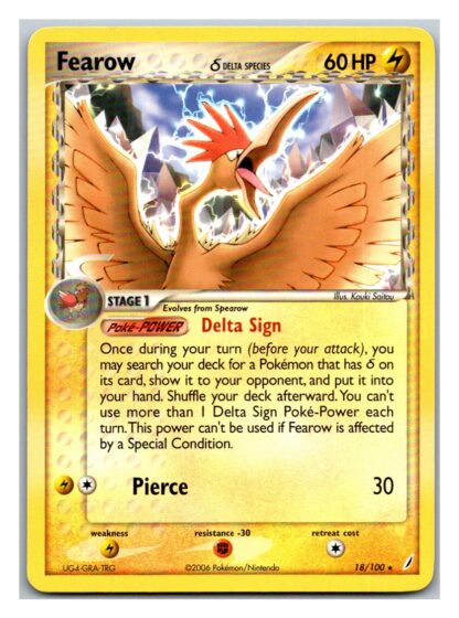 Fearow 18/100 Crystal Guardians (Rare) (Exc Condition)