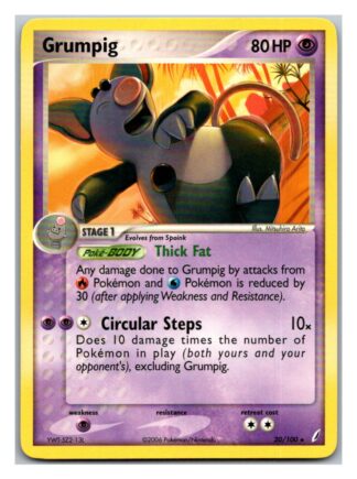 Grumpig 20/100 Crystal Guardians (Rare) (Exc Condition)