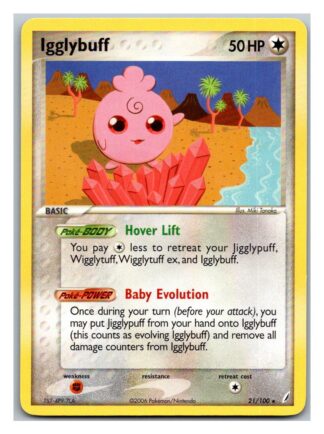 Igglybuff 21/100 Crystal Guardians (Rare) (Exc Condition)