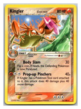 Kingler 22/100 Crystal Guardians (Rare) (Exc Condition)