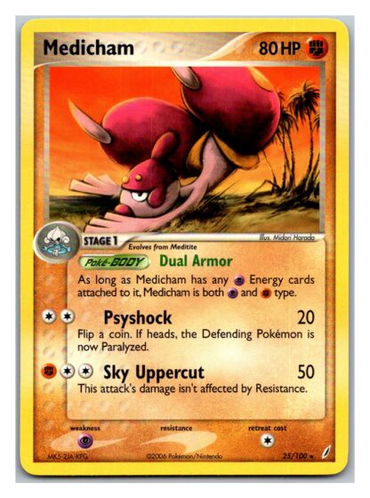 Medicham 25/100 Crystal Guardians (Rare) (P Condition)