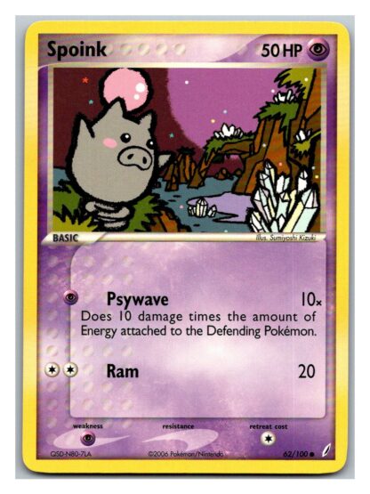 Spoink 62/100 Crystal Guardians (Common) (LP Condition)