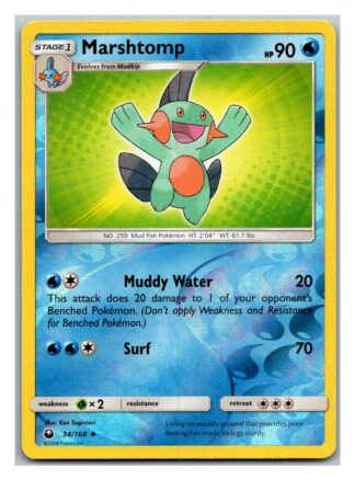Marshtomp 34/168 Celestial Storm (Reverse Holo) (Exc Condition)