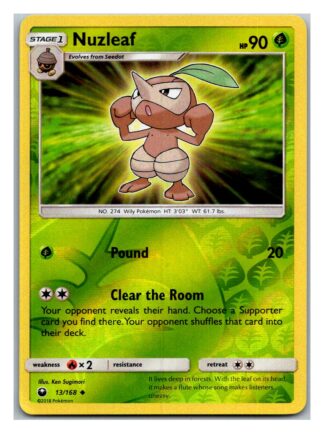 Nuzleaf 13/168 Celestial Storm (Reverse Holo) (Exc Condition)