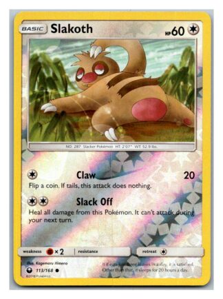 Slakoth 113/168 Celestial Storm (Reverse Holo) (Exc Condition)