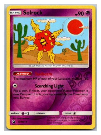 Solrock 62/168 Celestial Storm (Reverse Holo) (Exc Condition)