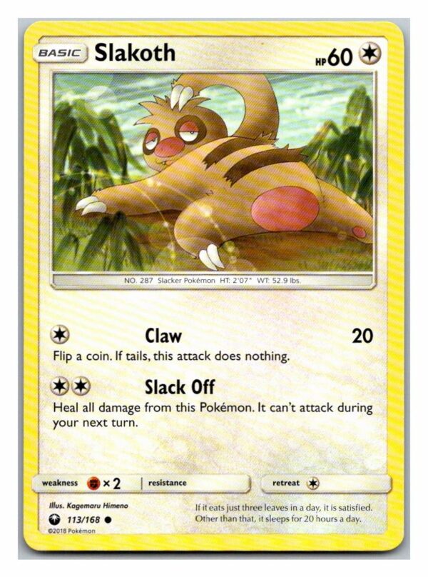 Slakoth 113/168 Celestial Storm (Common) (Exc Condition)
