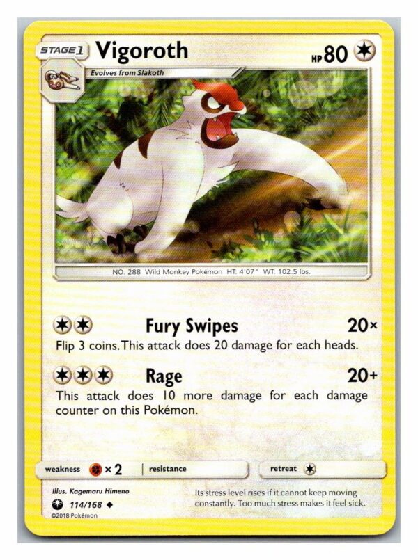 Vigoroth 114/168 Celestial Storm (Uncommon) (Exc Condition)