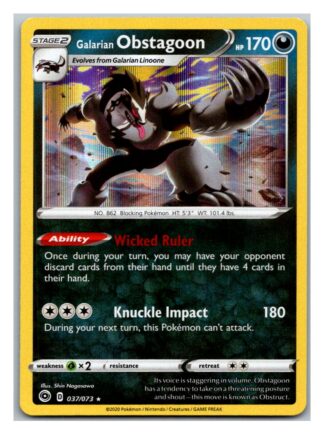Galarian Obstagoon 37/73 Champion's Path (Holo) (Exc Condition)