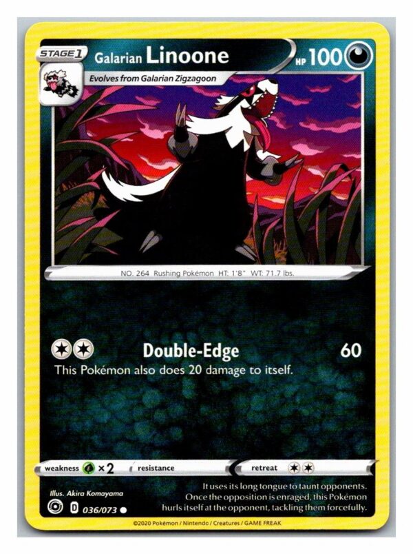 Galarian Linoone 36/73 Champion's Path (Common) (Exc Condition)