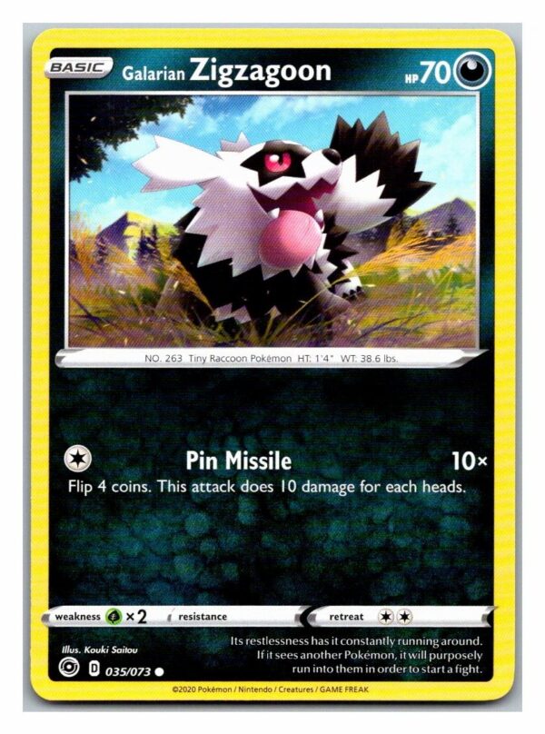 Galarian Zigzagoon 35/73 Champion's Path (Common) (Exc Condition)