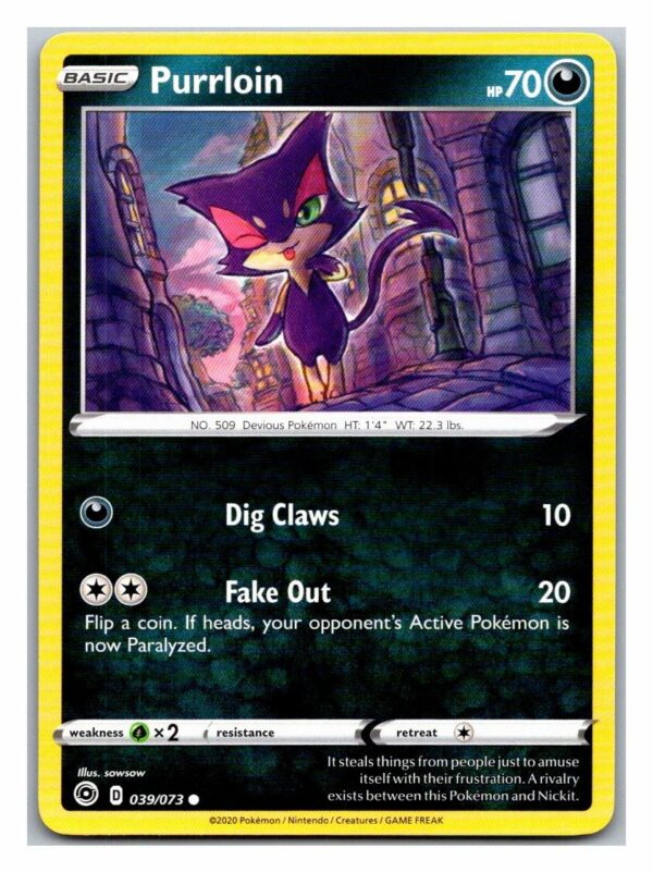 Purrloin 39/73 Champion's Path (Reverse Holo) (Exc Condition)