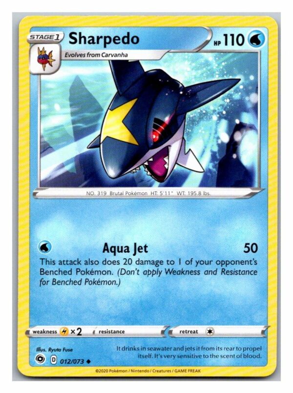 Sharpedo 12/73 Champion's Path (Uncommon) (Exc Condition)