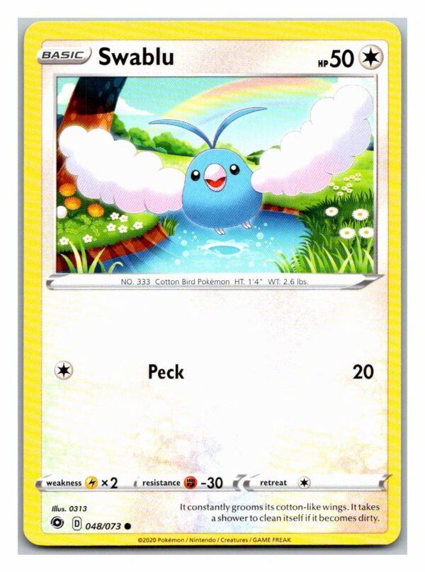 Swablu 48/73 Champion's Path (Common) (Exc Condition)