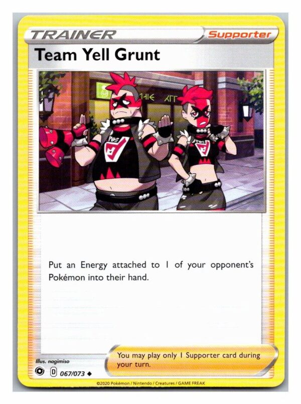 Team Yell Grunt 67/73 Champion's Path (Uncommon) (Exc Condition)